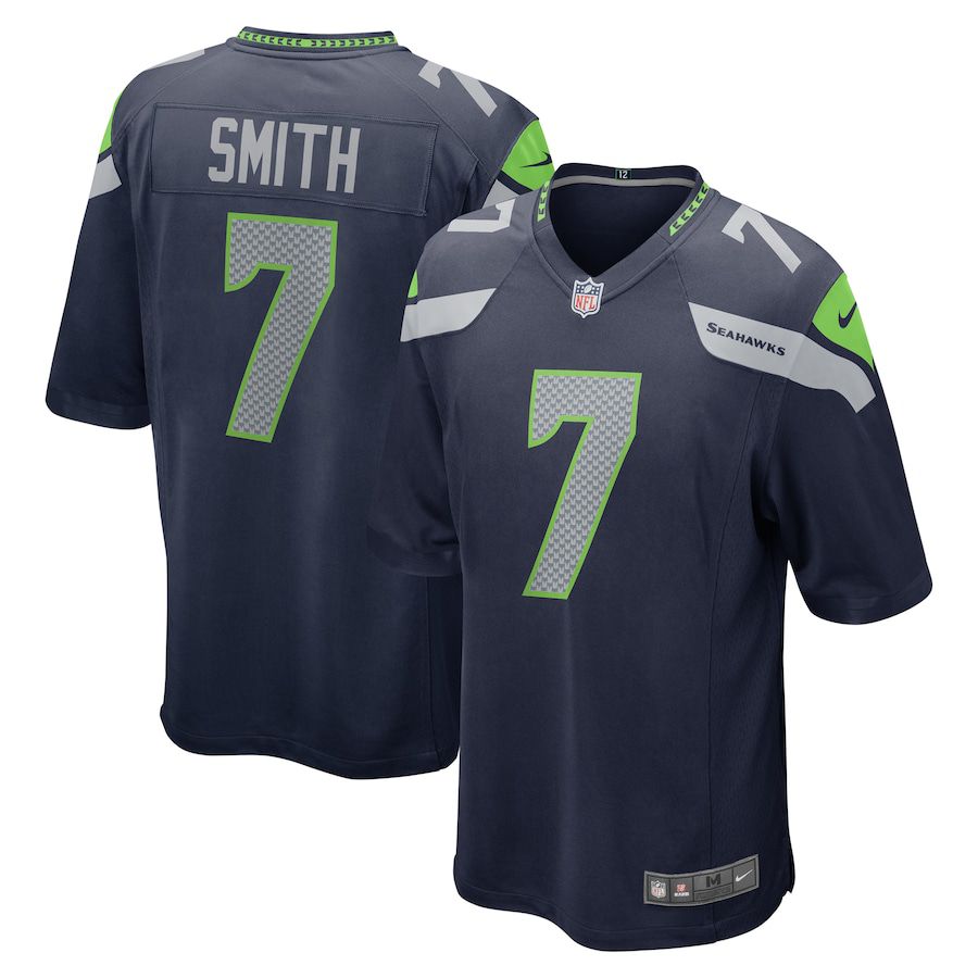 Men Seattle Seahawks 7 Geno Smith Nike College Navy Game NFL Jersey